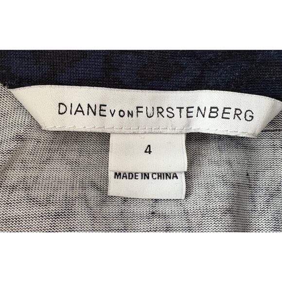 Diane von Furstenberg DVF Women Wrap Dress V-Neck, Long Sleeve 100% Silk Size 4 - Picture 14 of 16